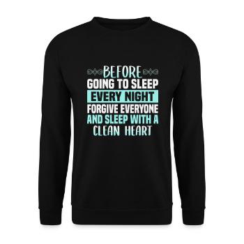 Le verset du Coran cite des textes musulmans du Ramadan - Sweat-shirt Unisexe - noir - Devant - Alina (178cm) & Michal (187cm)