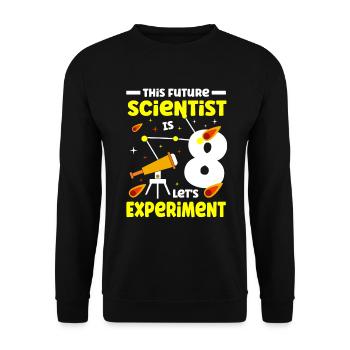Dieser Zukünftige Wissenschaftler Ist 8 Lassen Sie - Unisex Pullover - Schwarz - Vorne - Alina (178cm) & Michal (187cm)