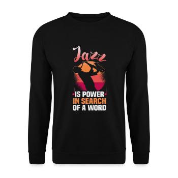 Jazz Musik Orchester Musiker - Unisex Pullover - Schwarz - Vorne - Alina (178cm) & Michal (187cm)