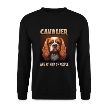 Dog saying Cavalier Spaniel for dog lovers - Unisex Sweatshirt - black - Front - Alina (178cm) & Michal (187cm)