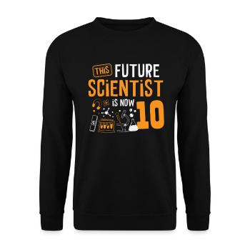 This future scientist is now celebrating - Unisex Sweatshirt - black - Front - Alina (178cm) & Michal (187cm)