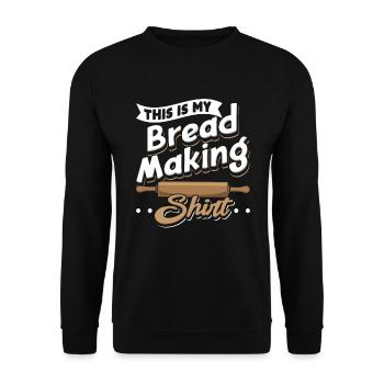 C’est ma chemise de fabrication de pain pain boulanger cuisson - Sweat-shirt Unisexe - noir - Devant - Alina (178cm) & Michal (187cm)