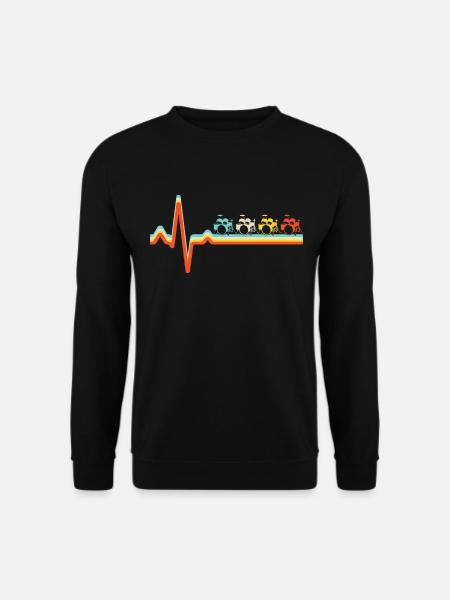Drums Retro Heartbeat - Unisex Sweatshirt - black