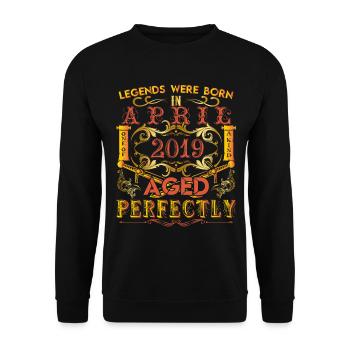 2019 April - anniversary 2019 legends April - Unisex Sweatshirt - black - Front - Alina (178cm) & Michal (187cm)
