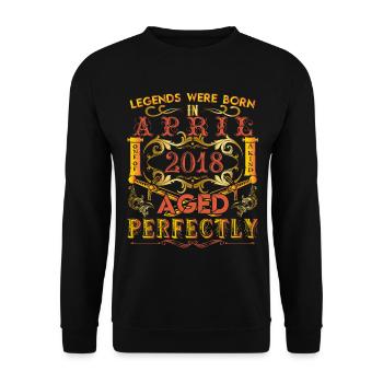 2018 April - anniversary 2018 legends April - Unisex Sweatshirt - black - Front - Alina (178cm) & Michal (187cm)
