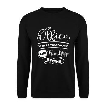 Coworker Friendship Office Work Family Teamwork - Unisex Sweatshirt - black - Front - Alina (178cm) & Michal (187cm)