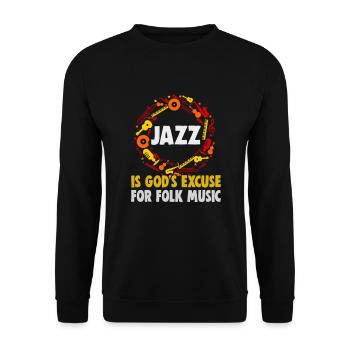 Musiciens d’orchestre de musique jazz - Sweat-shirt Unisexe - noir - Devant - Alina (178cm) & Michal (187cm)