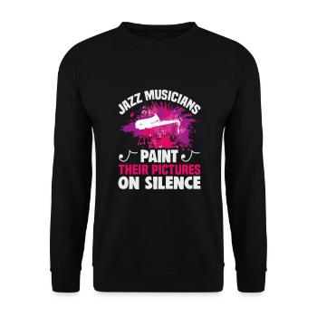Musiciens d’orchestre de musique jazz - Sweat-shirt Unisexe - noir - Devant - Alina (178cm) & Michal (187cm)