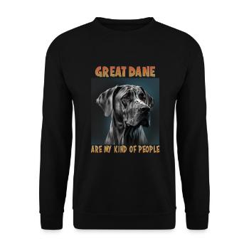 Dog saying Great Dane for dog lovers - Unisex Sweatshirt - black - Front - Alina (178cm) & Michal (187cm)