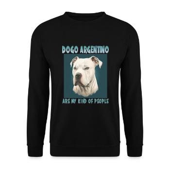 Dog Saying Dogo Argentino Design pour - Sweat-shirt Unisexe - noir - Devant - Alina (178cm) & Michal (187cm)