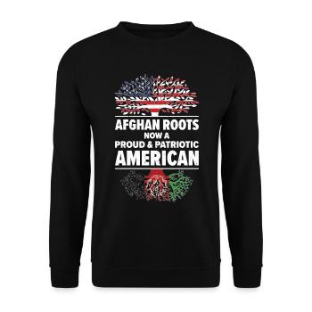 Né en Afghanistan Afghanistan Américains USA - Sweat-shirt Unisexe - noir - Devant - Alina (178cm) & Michal (187cm)