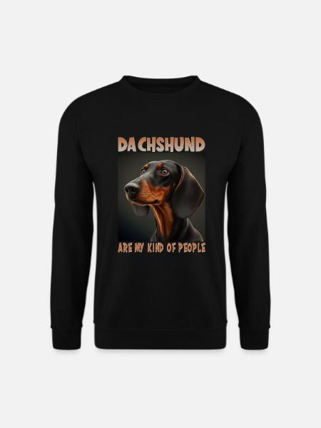 Hunde Spruch Dachshund Design für Hundeliebhaber - Unisex Pullover - Schwarz