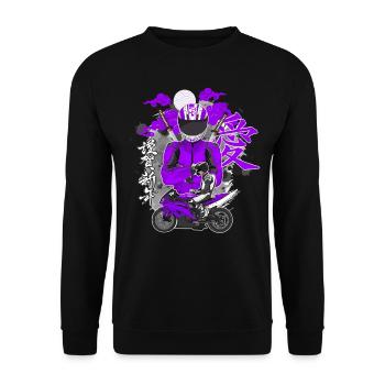 Motorcycle Lifestyle / Motorcycle / Motorcycle biker - Unisex Sweatshirt - black - Front - Alina (178cm) & Michal (187cm)