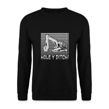 Crane operator design for excavator operators and construction workers - Unisex Sweatshirt - black - Front - Alina (178cm) & Michal (187cm)