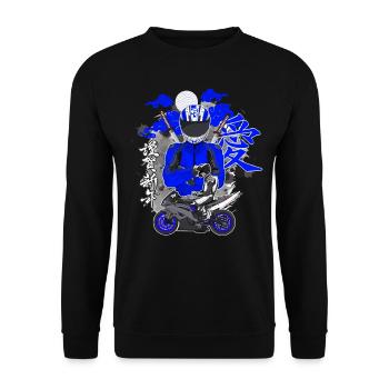 Motorcycle Lifestyle / Motorcycle / Motorcycle biker - Unisex Sweatshirt - black - Front - Alina (178cm) & Michal (187cm)