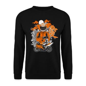 Motorcycle Lifestyle / Motorrad / Motorräder biker - Unisex Pullover - Schwarz - Vorne - Alina (178cm) & Michal (187cm)