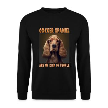 Dog saying Cocker Spaniel pour les amoureux des chiens - Sweat-shirt Unisexe - noir - Devant - Alina (178cm) & Michal (187cm)