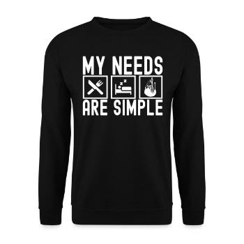 Cornemuses Cornemuses - Sweat-shirt Unisexe - noir - Devant - Alina (178cm) & Michal (187cm)
