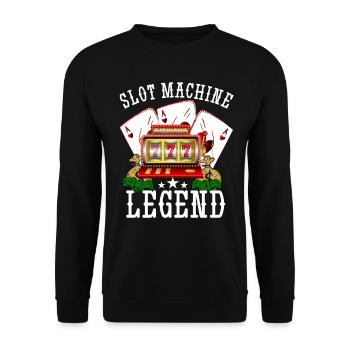 Casino Gambling Slot Machine Card Game - Unisex Sweatshirt - black - Front - Alina (178cm) & Michal (187cm)