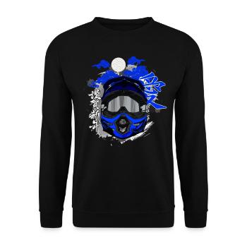 Motocross / Enduro / Freestyle mx / Dirtbike retro - Unisex Sweatshirt - black - Front - Alina (178cm) & Michal (187cm)