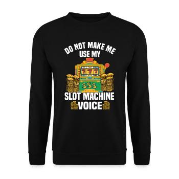 Casino Gambling Slot Machine à sous Jeu de cartes - Sweat-shirt Unisexe - noir - Devant - Alina (178cm) & Michal (187cm)