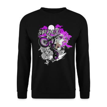 Supermoto / Supermotard / Supermoto Wheelie Biker - Sweat-shirt Unisexe - noir - Devant - Alina (178cm) & Michal (187cm)