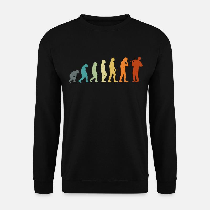 Violin Violinist Evolution Retro - Unisex Sweatshirt - black