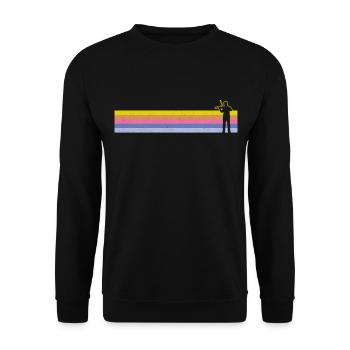 Violon Violoniste Rétro Vintage - Sweat-shirt Unisexe - noir - Devant - Alina (178cm) & Michal (187cm)