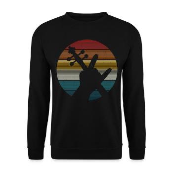 Violin Violinist Retro Vintage - Unisex Sweatshirt - black - Front - Alina (178cm) & Michal (187cm)
