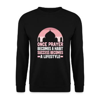 Le verset du Coran cite des textes musulmans du Ramadan - Sweat-shirt Unisexe - noir - Devant - Alina (178cm) & Michal (187cm)