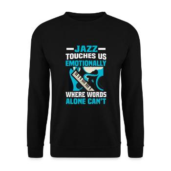 Jazz Musik Orchester Musiker - Unisex Pullover - Schwarz - Vorne - Alina (178cm) & Michal (187cm)