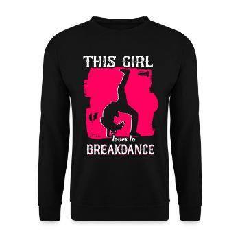 Breakdance Mädchen Breakdancer - Unisex Pullover - Schwarz - Vorne - Alina (178cm) & Michal (187cm)