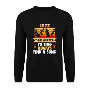 Jazz Musik Orchester Musiker - Unisex Pullover - Schwarz - Vorne - Alina (178cm) & Michal (187cm)