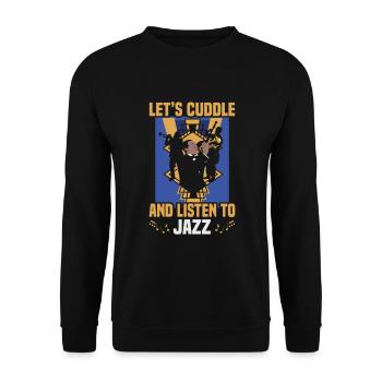 Musiciens d’orchestre de musique jazz - Sweat-shirt Unisexe - noir - Devant - Alina (178cm) & Michal (187cm)