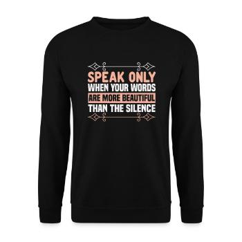Le verset du Coran cite des textes musulmans du Ramadan - Sweat-shirt Unisexe - noir - Devant - Alina (178cm) & Michal (187cm)