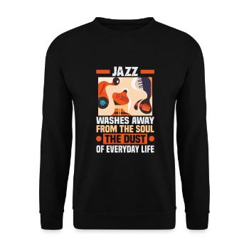 Jazz Musik Orchester Musiker - Unisex Pullover - Schwarz - Vorne - Alina (178cm) & Michal (187cm)