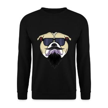 Colorbulls Conti Bulldoggen Continental Bulldogs - Unisex Sweatshirt - black - Front - Alina (178cm) & Michal (187cm)
