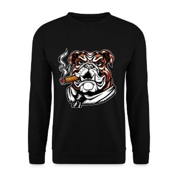 Colorbulls Conti Bulldoggen Continental Bulldogs - Unisex Sweatshirt - black - Front - Alina (178cm) & Michal (187cm)