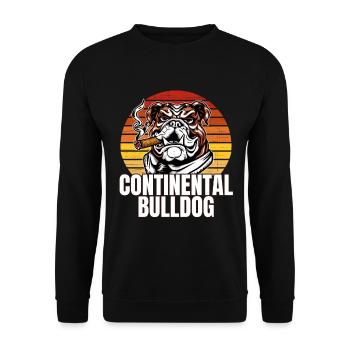 Colorbulls Conti Bulldoggen Continental Bulldogs - Unisex Pullover - Schwarz - Vorne - Alina (178cm) & Michal (187cm)