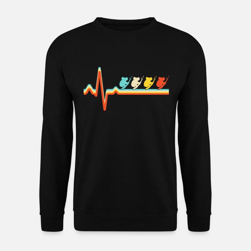 Koala Retro Herzschlag - Unisex Pullover - Schwarz