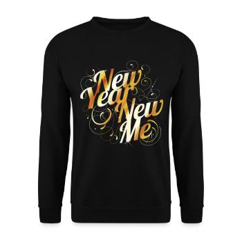 Change Yourself - New Year's Eve Resolution - New - Unisex Sweatshirt - black - Front - Alina (178cm) & Michal (187cm)