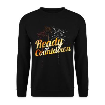 Firework - Ready For Countdown New Year's Eve Or - Unisex Pullover - Schwarz - Vorne - Alina (178cm) & Michal (187cm)