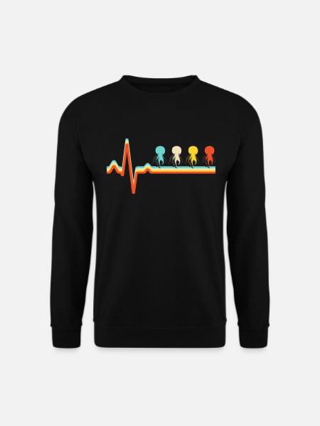 Jellyfish Retro Heartbeat - Unisex Sweatshirt - black