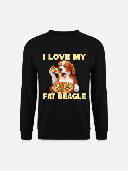 I Love My Fat Beagle - Unisex Sweatshirt - black