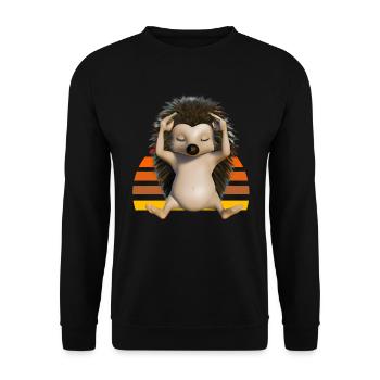 Igel Yoga - Unisex Pullover - Schwarz - Vorne - Alina (178cm) & Michal (187cm)