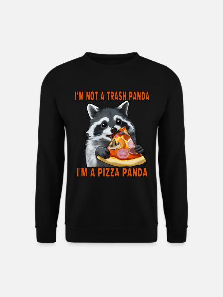 I'm not a trash panda, I'm a pizza panda - Unisex Sweatshirt - black