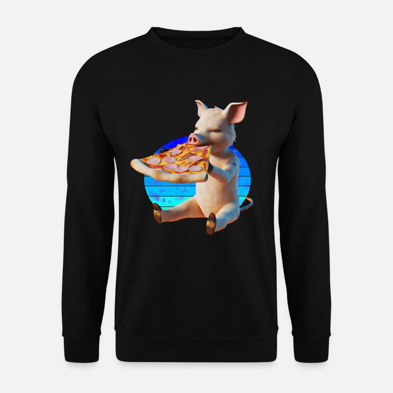 Piggy in Paradise Pizza - Unisex Sweatshirt - black