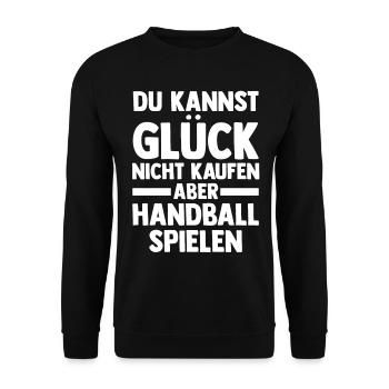 Handballspieler Handballer Handballverein Handball - Unisex Pullover - Schwarz - Vorne - Alina (178cm) & Michal (187cm)