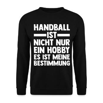 Handballspieler Handballer Handballverein Handball - Unisex Pullover - Schwarz - Vorne - Alina (178cm) & Michal (187cm)