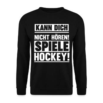 Eishockey Hockeyspieler Hockey - Unisex Pullover - Schwarz - Vorne - Alina (178cm) & Michal (187cm)